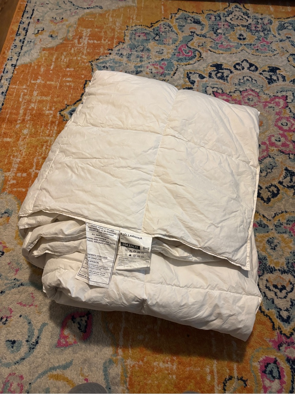 IKEA White Quilted Duvet
